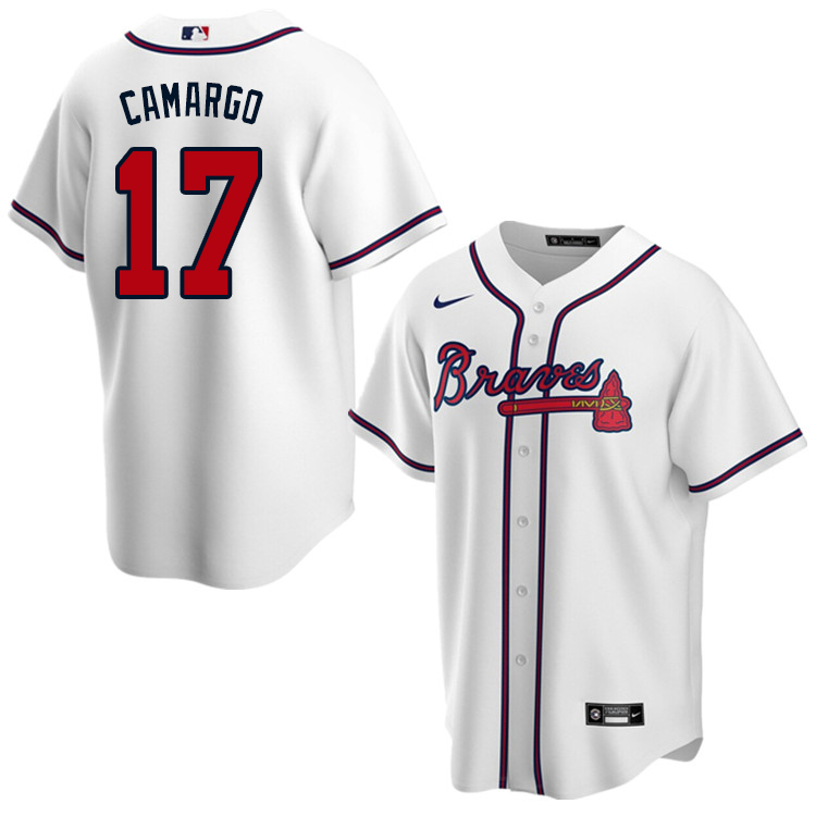 Nike Men #17 Johan Camargo Atlanta Braves Baseball Jerseys Sale-White